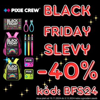 Nepropásněte BLACK FRIDAY! Slevy 40 % 🔖 na PIXIE CREW pro všechny kreativní děti a rodiče! Akce platí od 15.11. do 3.12....